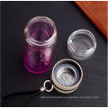 400ML Custom Double Wall Insulated Glass Water Bottle With Filter Reusable Glass Water Bottle